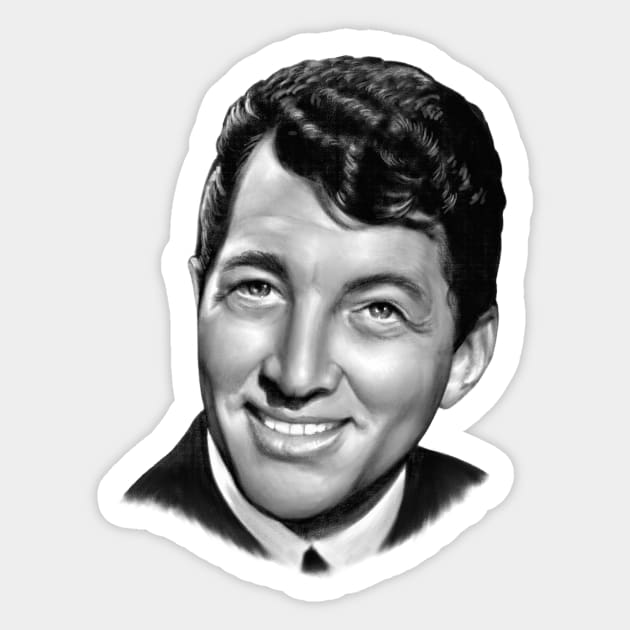 The portrait of Dean Martin Sticker by JoanTatley